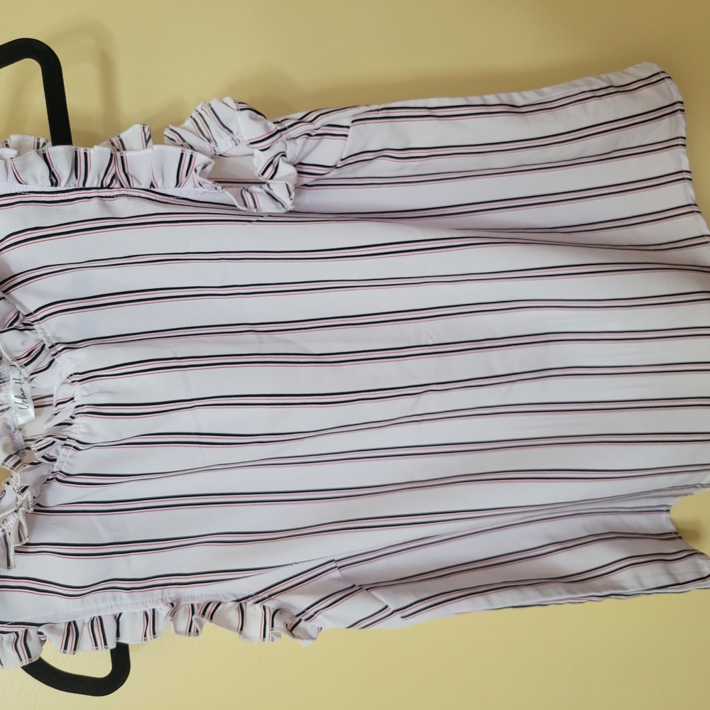 Striped Ruffle Women Blouse